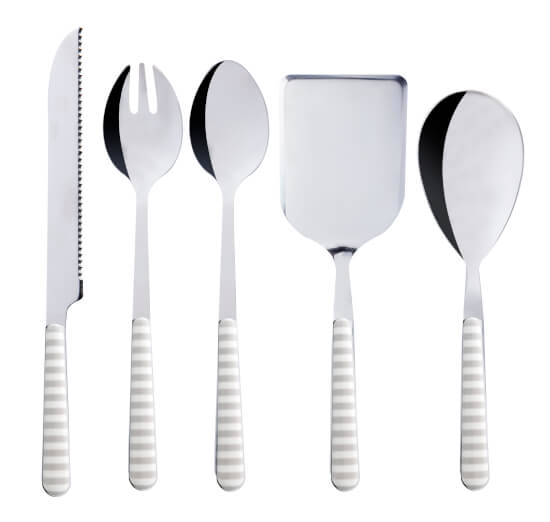 Marine Business Bone Kitchen Cutlery  5 pieces