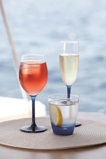 Party Blue Water Glass