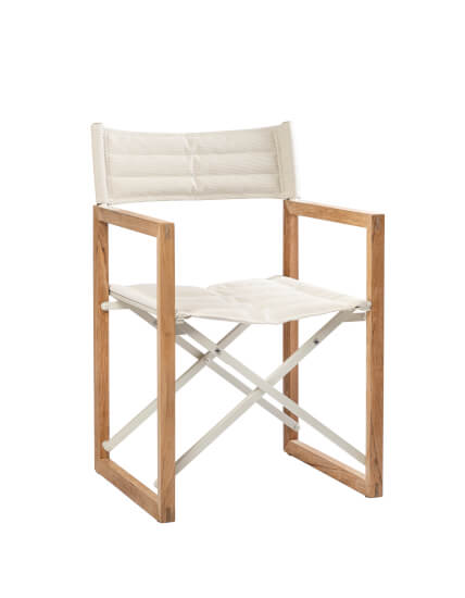 Regisseursstoel The Square Teak Linen