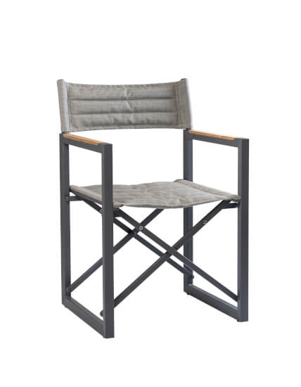 Regisseursstoel The Square Aluminium Jute