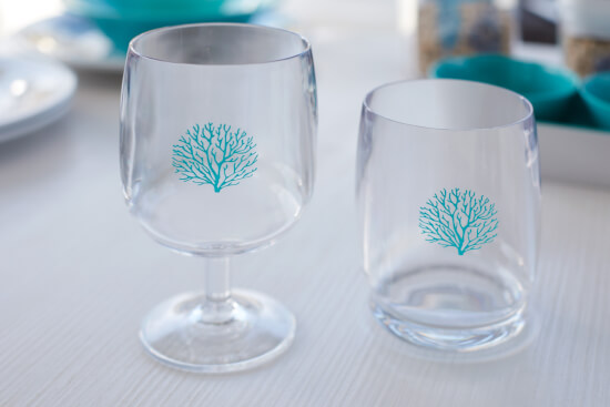 Mare Stapelbar Weinglass Blue