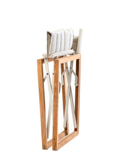 Regisseursstoel The Square Teak Linen