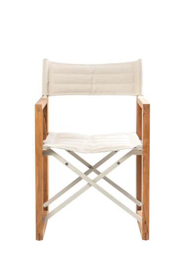 Regisseursstoel The Square Teak Linen