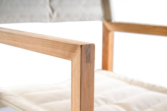 Regisseursstoel The Square Teak Linen