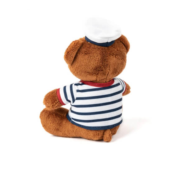 Teddybär mit gestreiftem T-Shirt