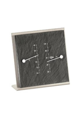 Thermo- en hygrometer op natuursteen