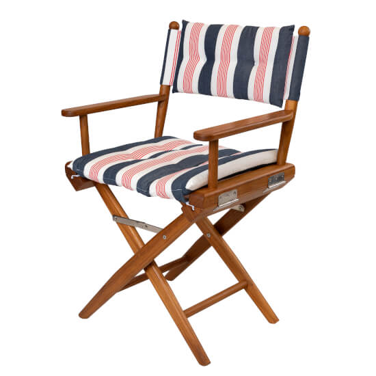 Regisseursstoel I Deluxe navy/wit/rood