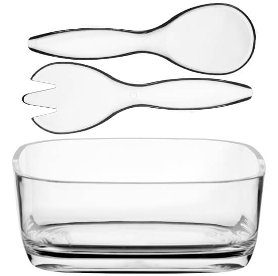 Marine Business Happy Salatschüssel + Besteck Clear