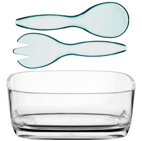 Marine Business Happy Salad Bowl + Cutlery Natural