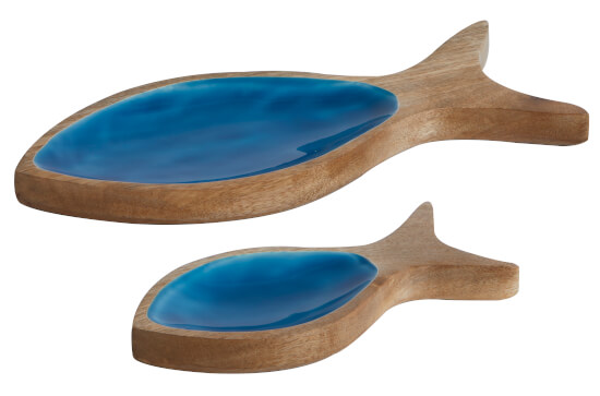 Marine Business Cocoa Servierplatten Fish Blue - Set