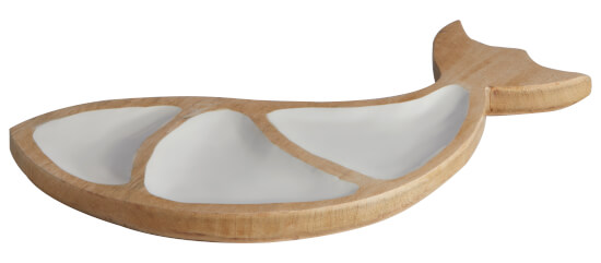 Marine Business Cocoa Servingplatter Whale White