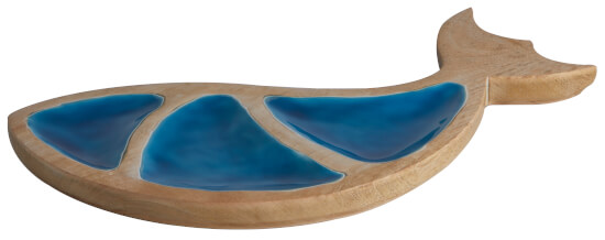 Marine Business Cocoa Servierplatte Whale Blue