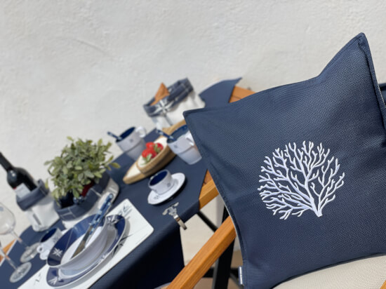 Aruba Waterproof Cushion Set  - Navy