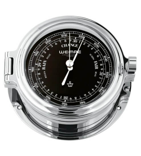Wempe  Regatta II Barometer - Gepolijst RVS