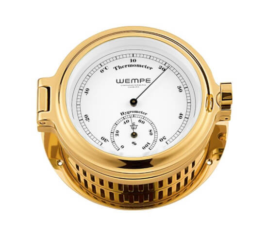 Wempe Cup II Thermo- /Hygrometer - Gecoat Messing