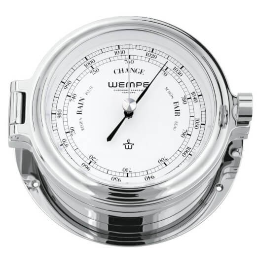 Wempe Cup II Barometer - Gepolijst RVS