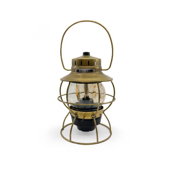 Railroad Lantern Brass- Smokey Glas