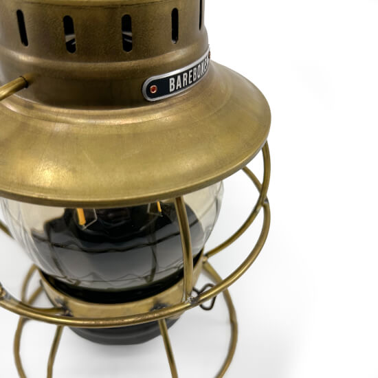 Railroad Lantern Brass- Smokey Glas
