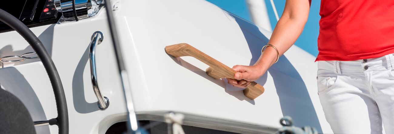 Teak handgrepen