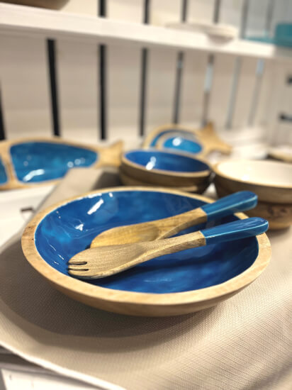 Cocoa Salatschüssel + besteck - blue