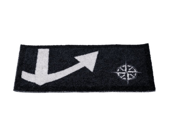 Deurmat Anchor Black - 55 x 25 cm