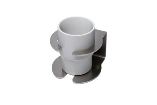 Stainless steel single cup holder for glasses, mugs or bottles, Sailsip brand