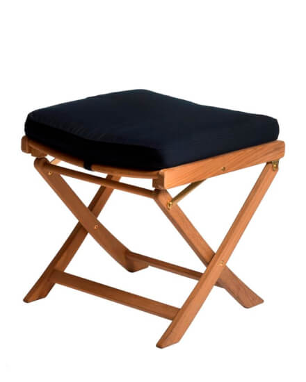 Navy deluxe kussen voor kruk "4145"