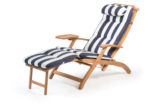 Navy/white deluxe kussen for dekstoel 3250