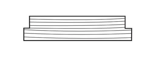 Teak deckprofiles 2 groove 45 x 10 mm 2 meter - 2 Grooves - 45 x 10 mm