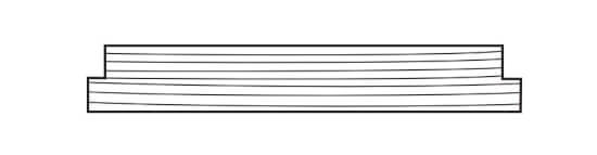 Teak deckprofiles 2 groove 45 x 10 mm 2 meter - 2 Grooves - 60 x 10 mm