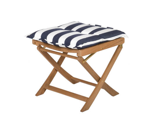 Navy/white deluxe kussen voor kruk 4145