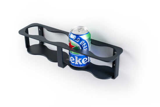 ALU 4-Glazenhouder - Zwart