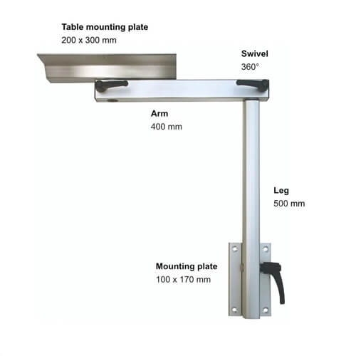 Cockpit Table Frame - Aluminium