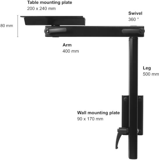 Cockpit Table Frame - Black