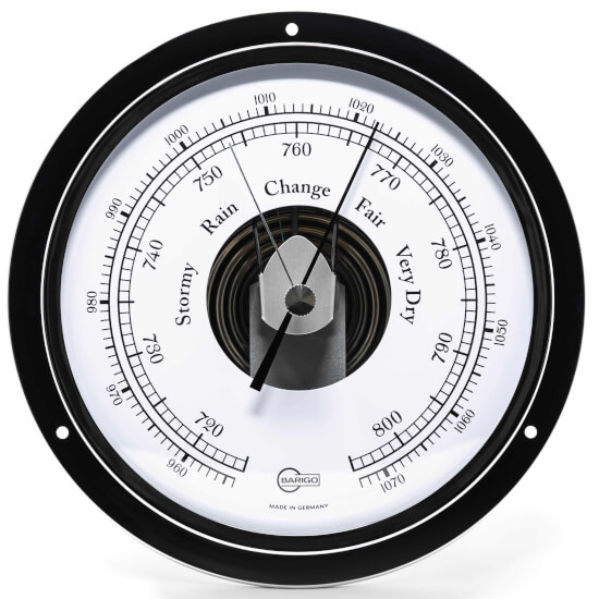 Viking Ship's Barometer - Chrome