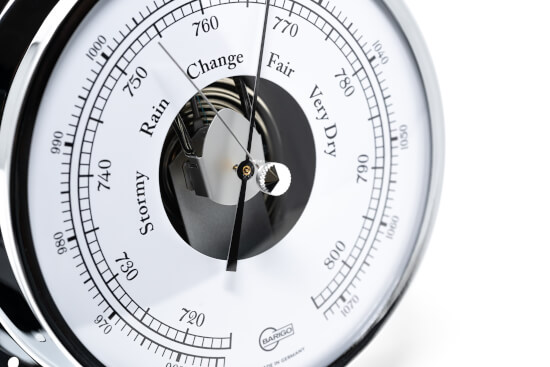 Viking Ship's Barometer - Chrome