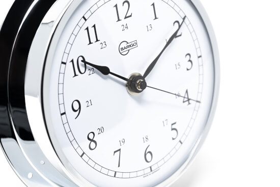 Viking Ship's Clock - Chrome