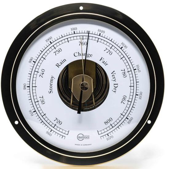 Viking Ship's Barometer - Brass