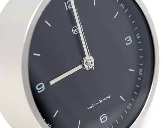 Pentable Ship's Clock - Nickled Brass