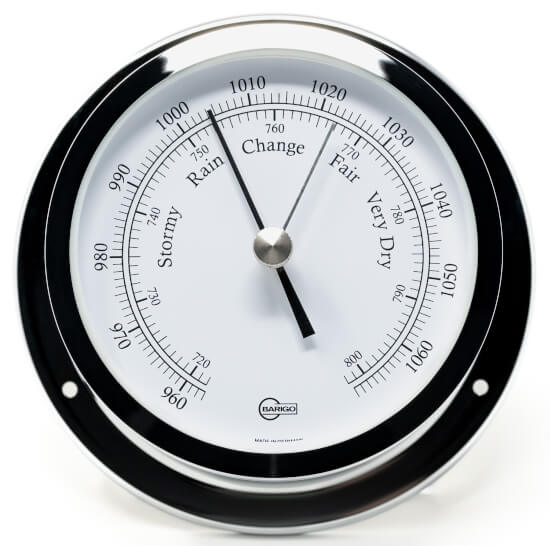 Star Barometer - Chrome