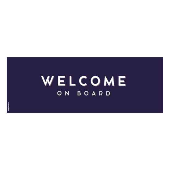 Welcome Vinyl Mat - Welcome Blue - 70x50 cm