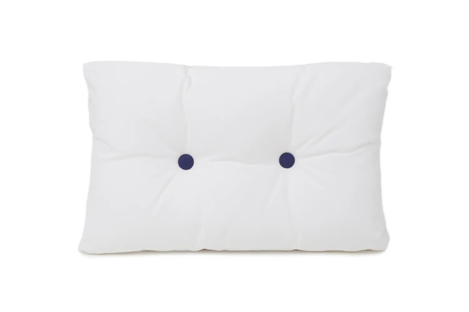 Kussen met knopen - Wit met blauw