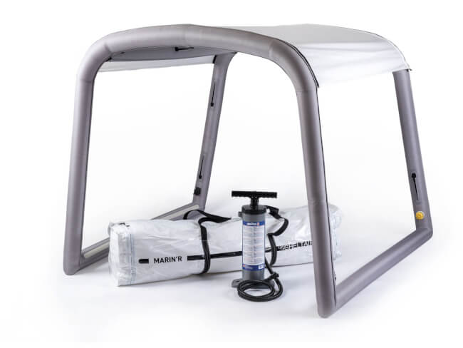 NIEUW: De opblaasbare Sheltair Pearl Bimini – gebruiksgemak en comfort in één
