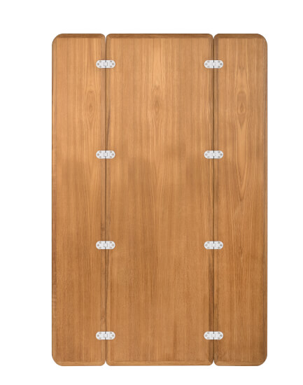 Foldable table top teak veneer