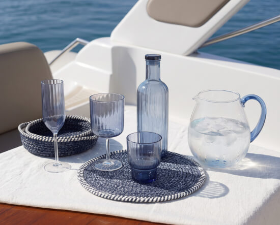 Nassau Set Placemats Rond - Blue