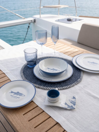 Nassau Set Placemats Rond - Blue