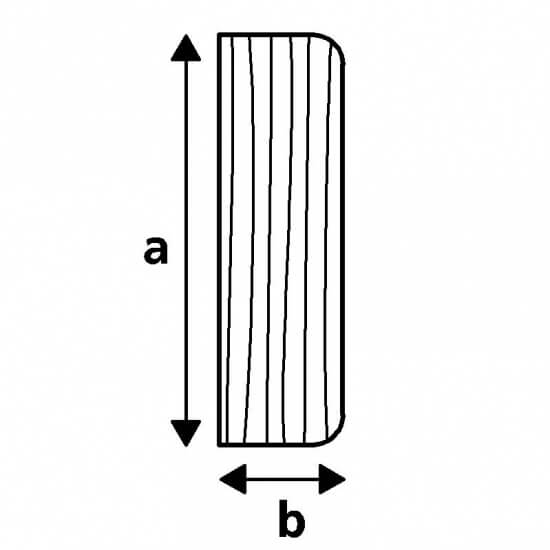 Teak Abdeckprofil
