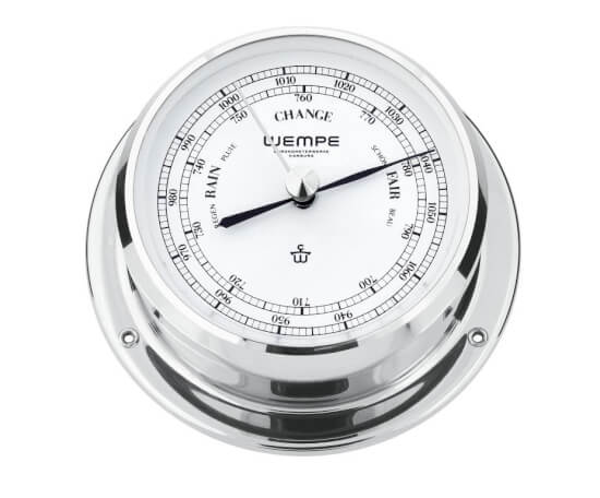 Skiff Barometer - Chrome Plated Brass